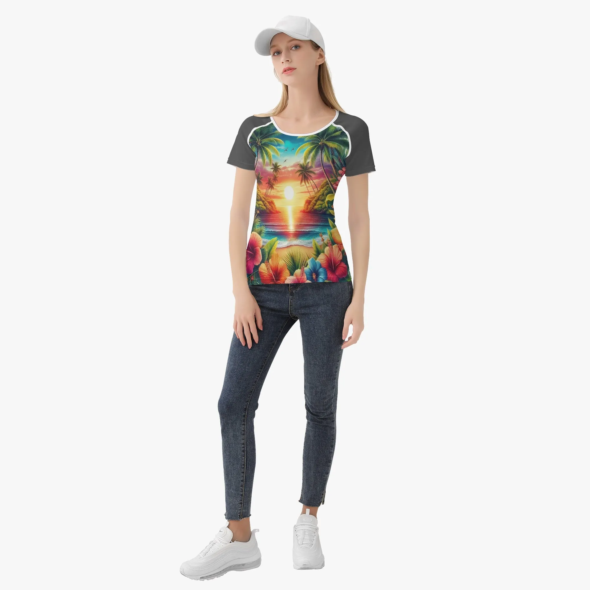 220. Handmade AOP Women T-shirt