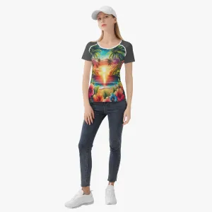 220. Handmade AOP Women T-shirt