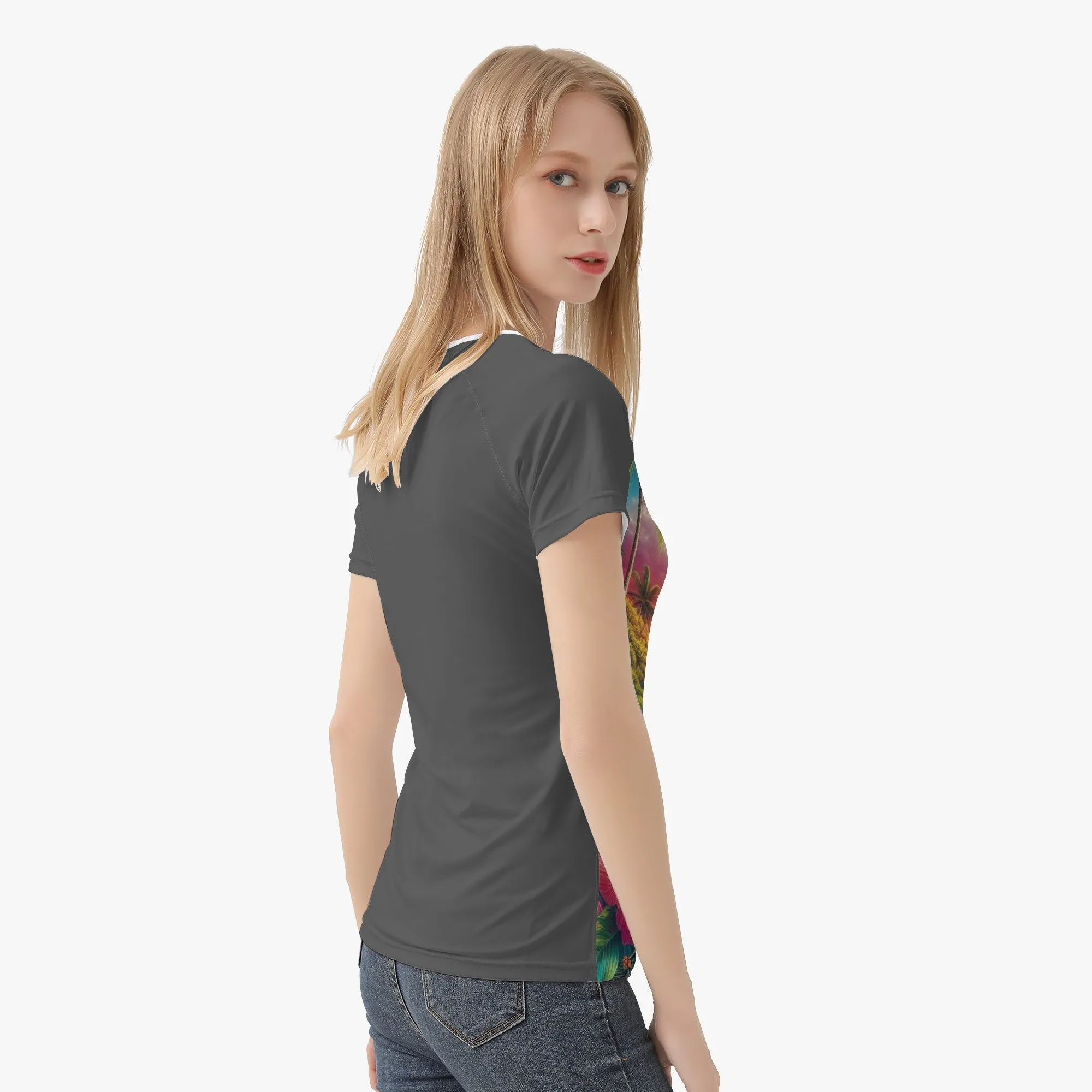 220. Handmade AOP Women T-shirt