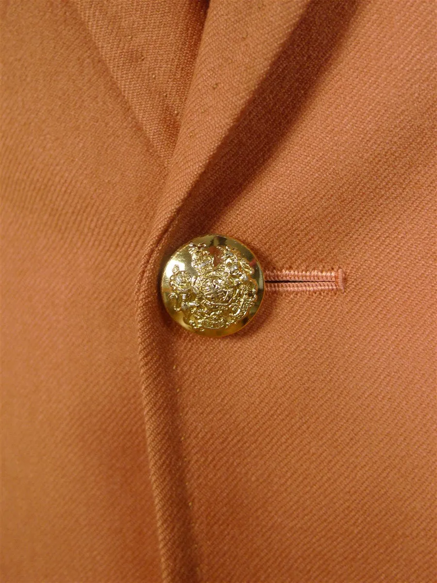 24/1045 wonderful 1976 vintage cyril a castle savile row conduit st bespoke peach wool blazer w/ beautiful detailing 44 short to regular