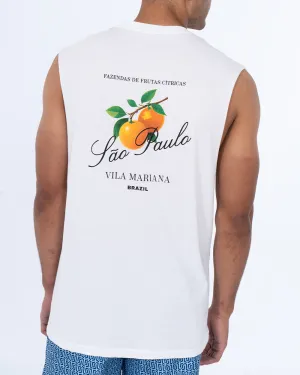 2t Reign Tall Drop Armhole Printed Tank Top (white)