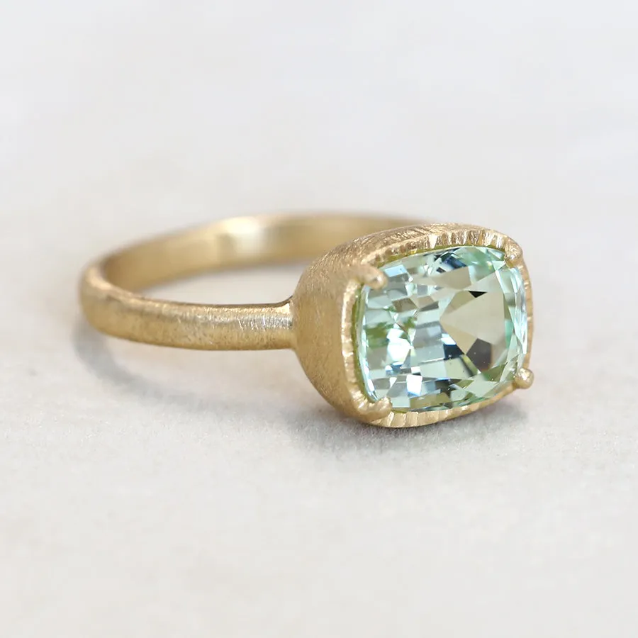 3.19ct Pale Mint Tourmaline ring