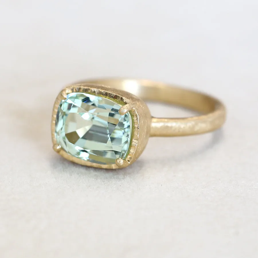 3.19ct Pale Mint Tourmaline ring