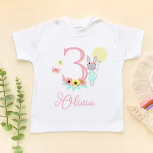 3rd Birthday Girl Personalised T Shirt