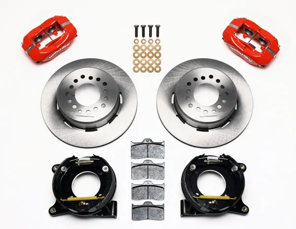 71-72 CHEVY C10 FULL DISC BRAKE KIT & RIDETECH SPINDLES,13"/12" ROTORS,RED CALIP