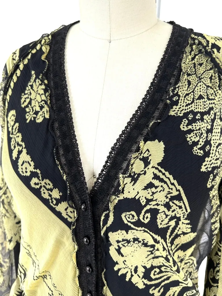 90s Jean Paul Gaultier Maille Chiffon & Wool Cardigan