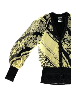 90s Jean Paul Gaultier Maille Chiffon & Wool Cardigan