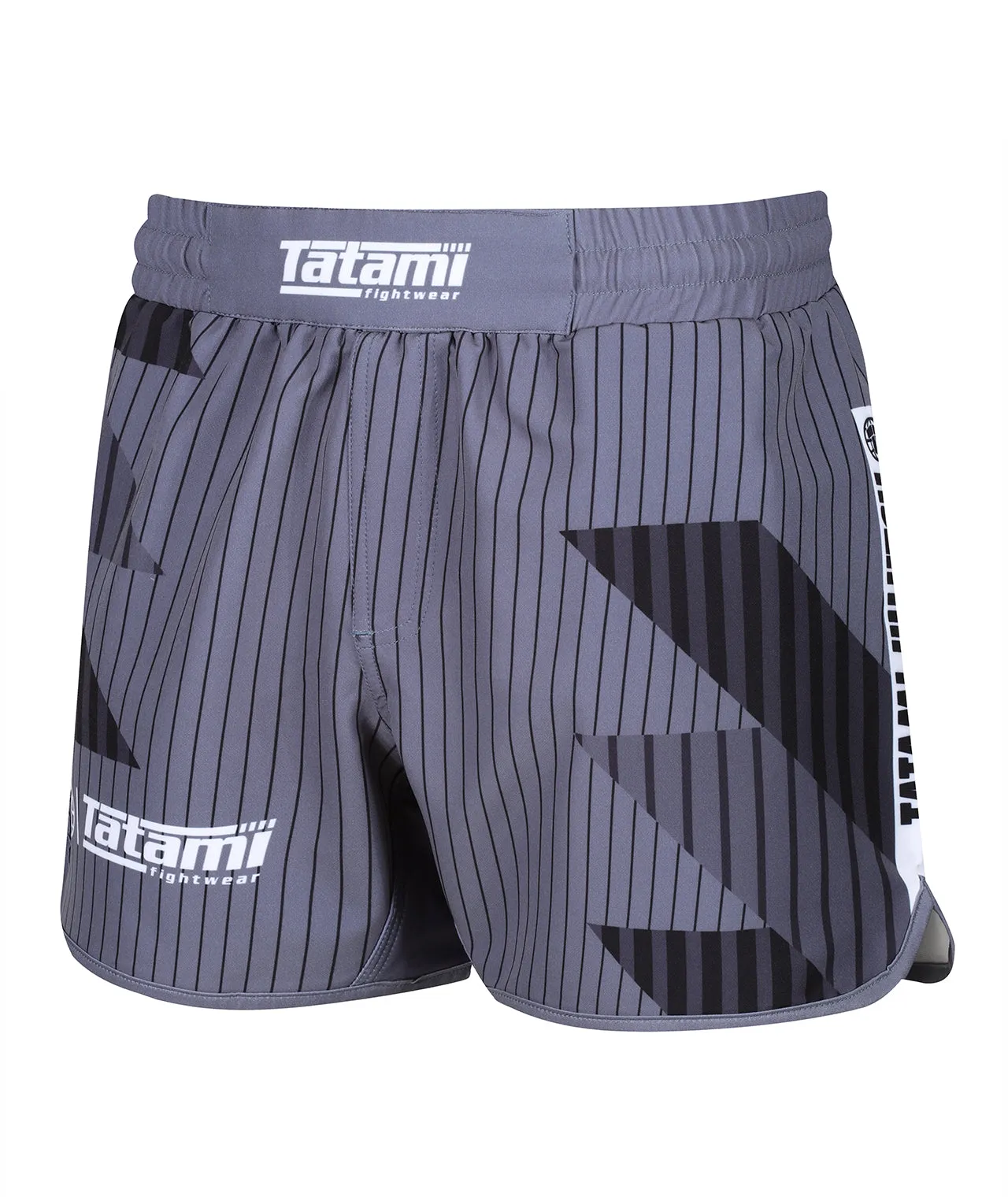 Abstract High Cut Shorts - White & Grey