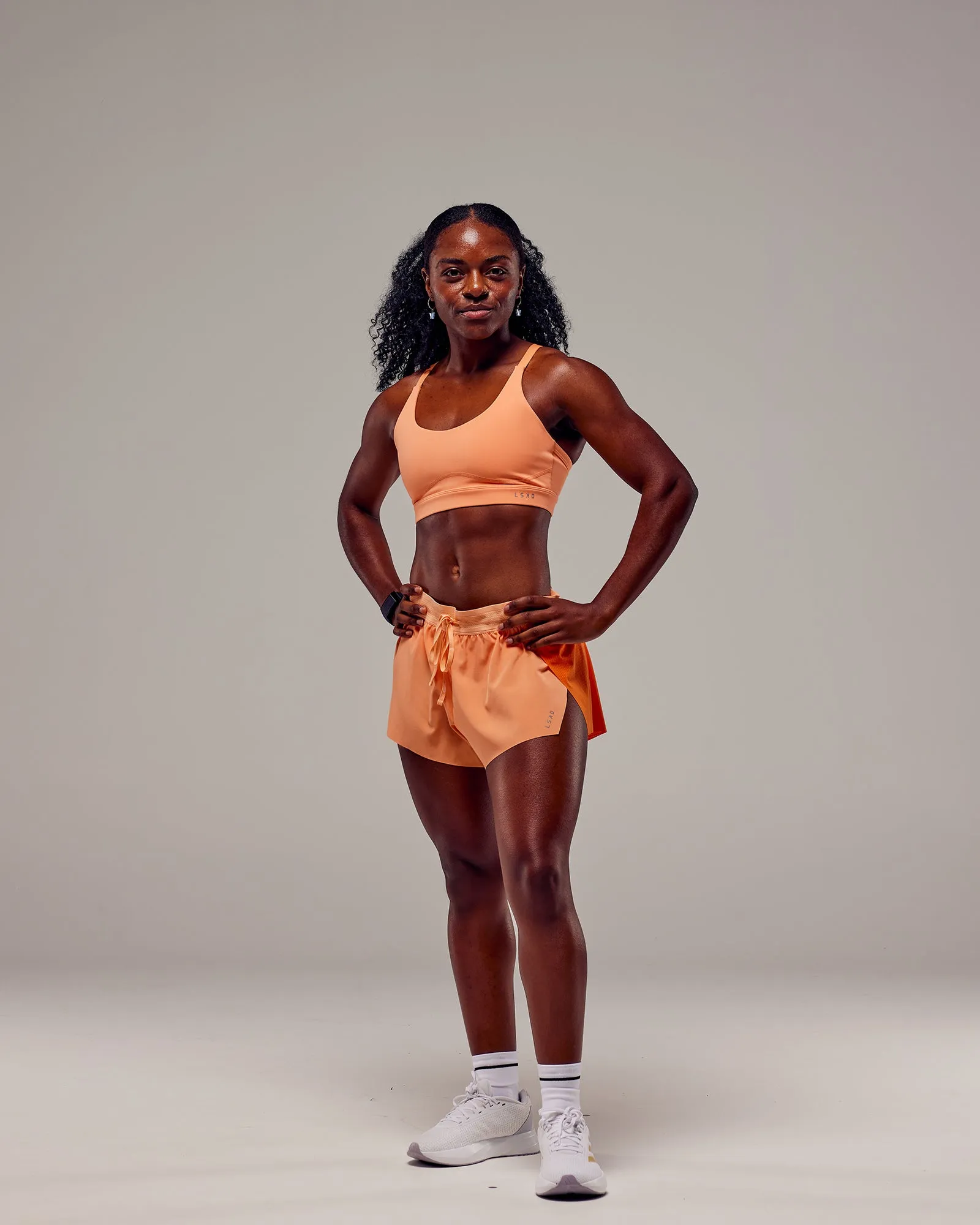 Accelerate Run Short 3" - Cantaloupe Colourblock