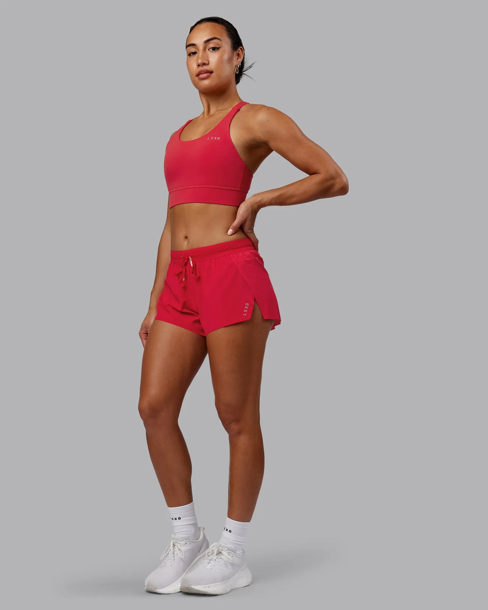 Accelerate Run Short 3" - Scarlet