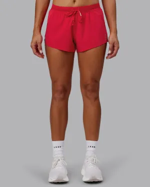 Accelerate Run Short 3" - Scarlet