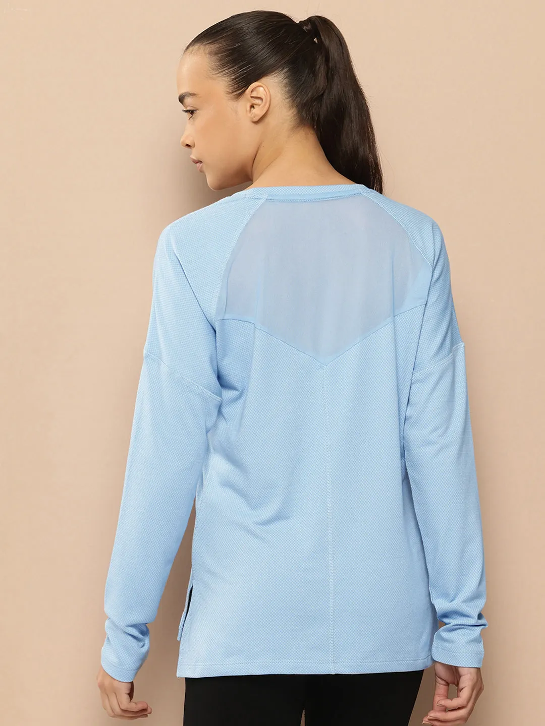 Alcis Women Solid Drop-Shoulder Sleeves T-shirt
