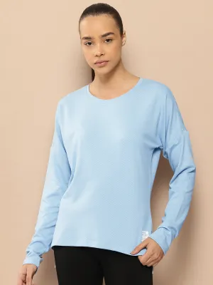 Alcis Women Solid Drop-Shoulder Sleeves T-shirt