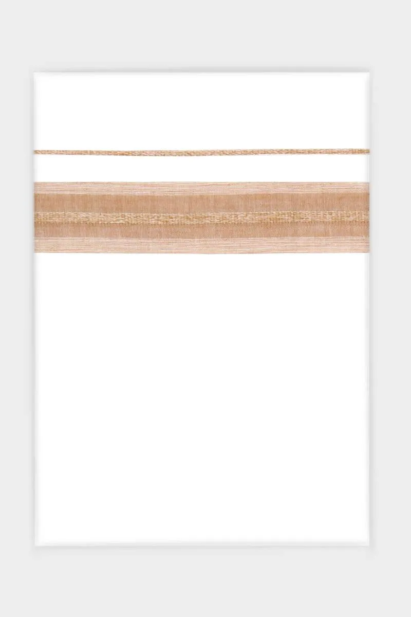 Alex Inila - Sandy Brown Smooth Cotton Double Layered Dhoti With Fancy Borders | Uathayam
