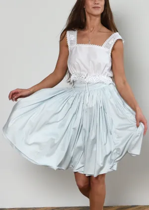 Alice in Wonderland Full Circle Wrap Skirt in Pale Blue