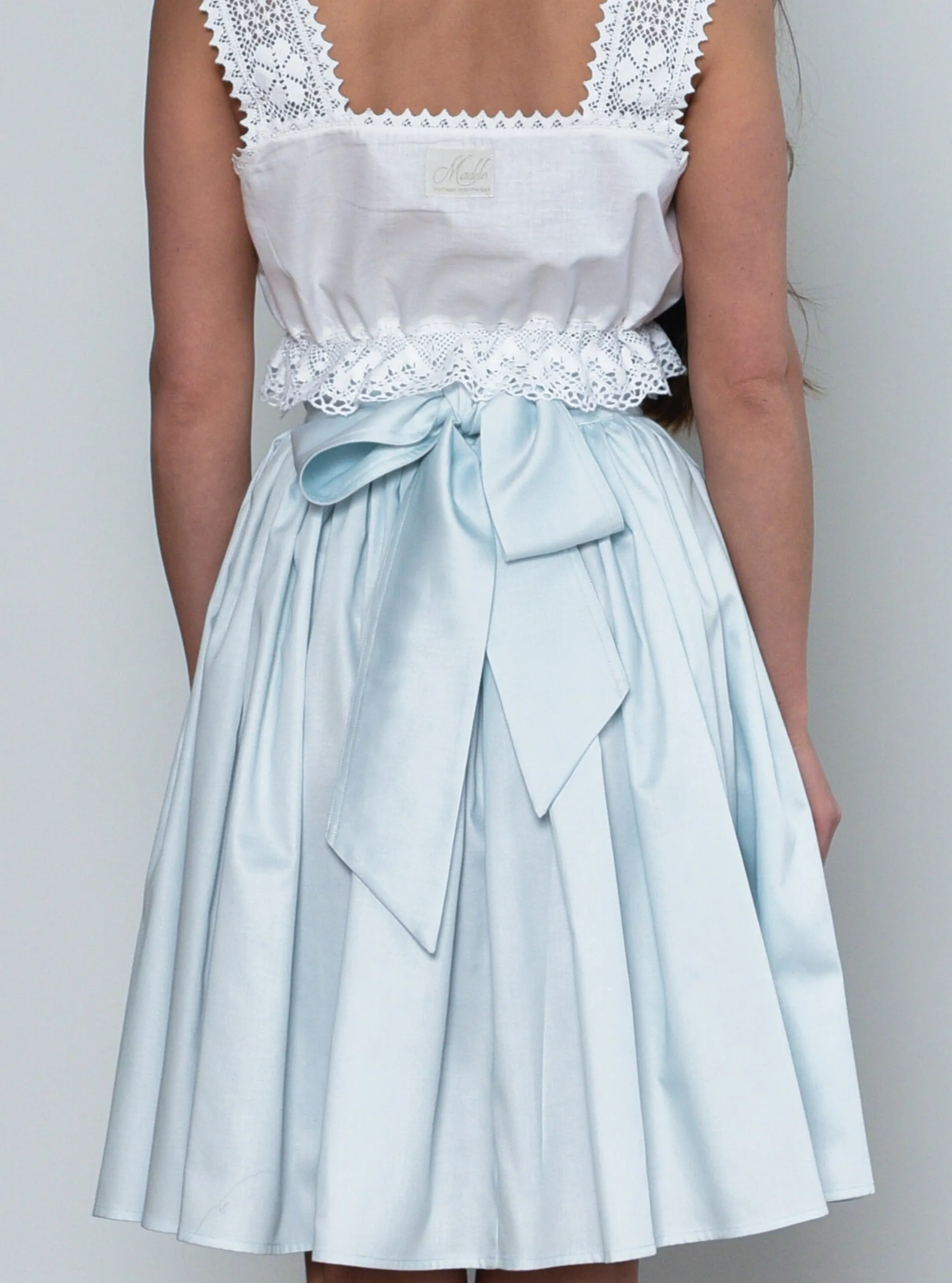 Alice in Wonderland Full Circle Wrap Skirt in Pale Blue