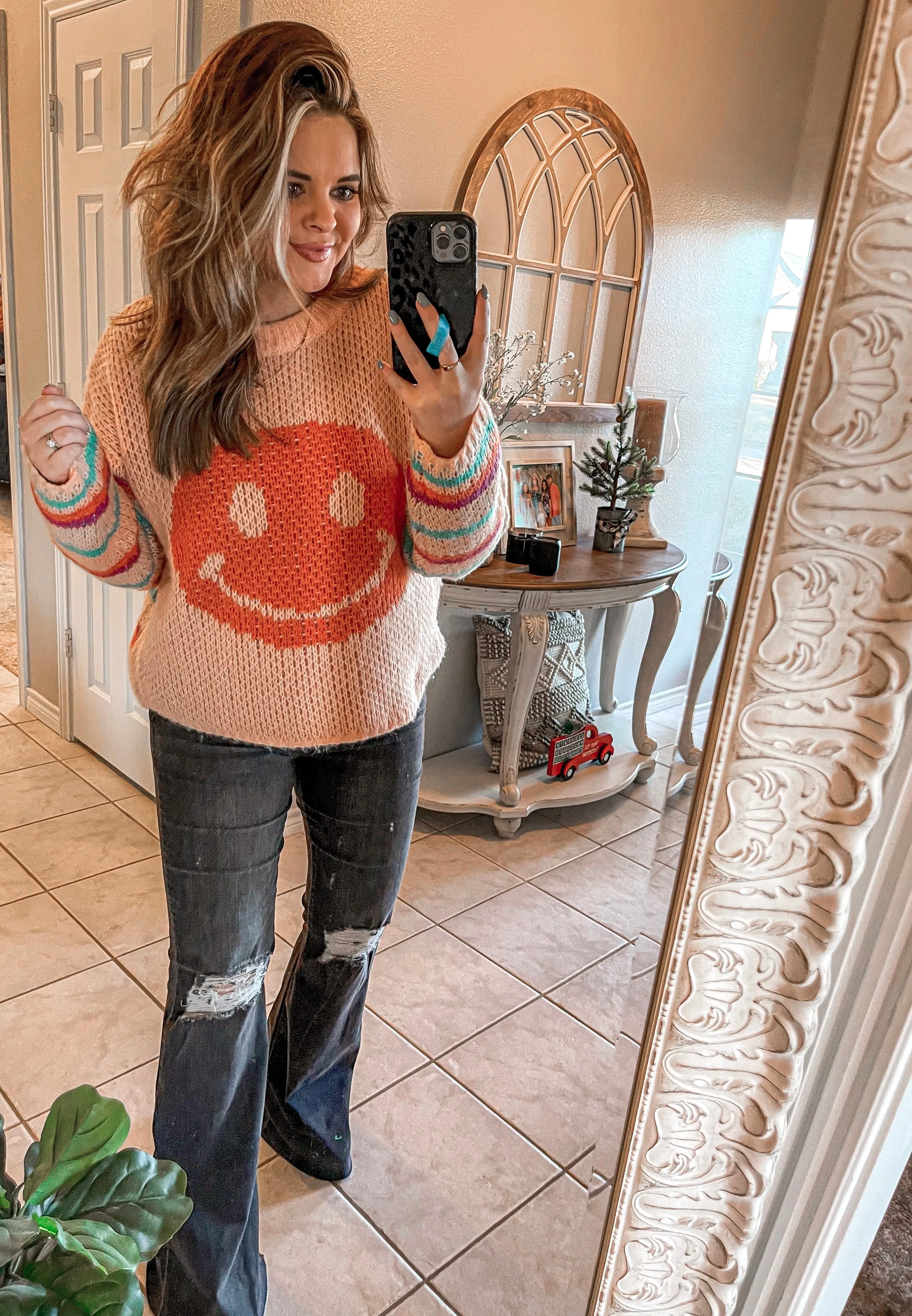 All About It Smiley Sweater