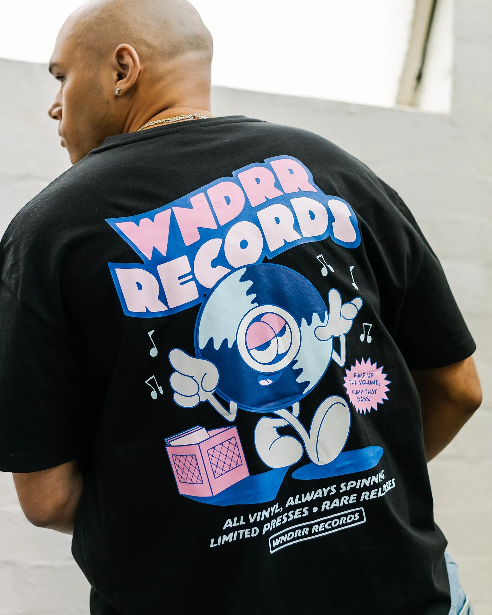 ALL VINYL BOX FIT TEE - BLACK