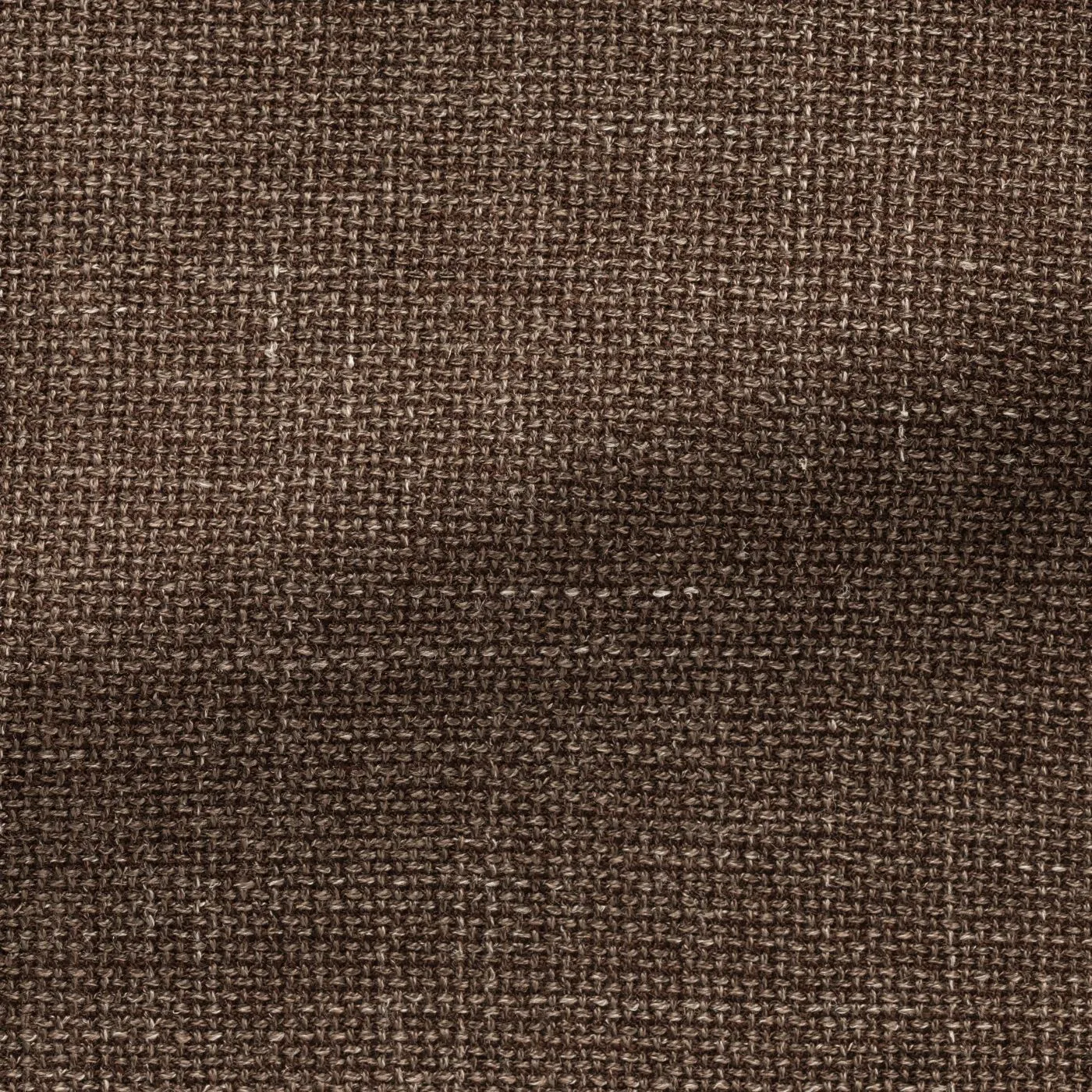 Angelico Coffee Merino Wool & Linen Blend Mesh Hopsack