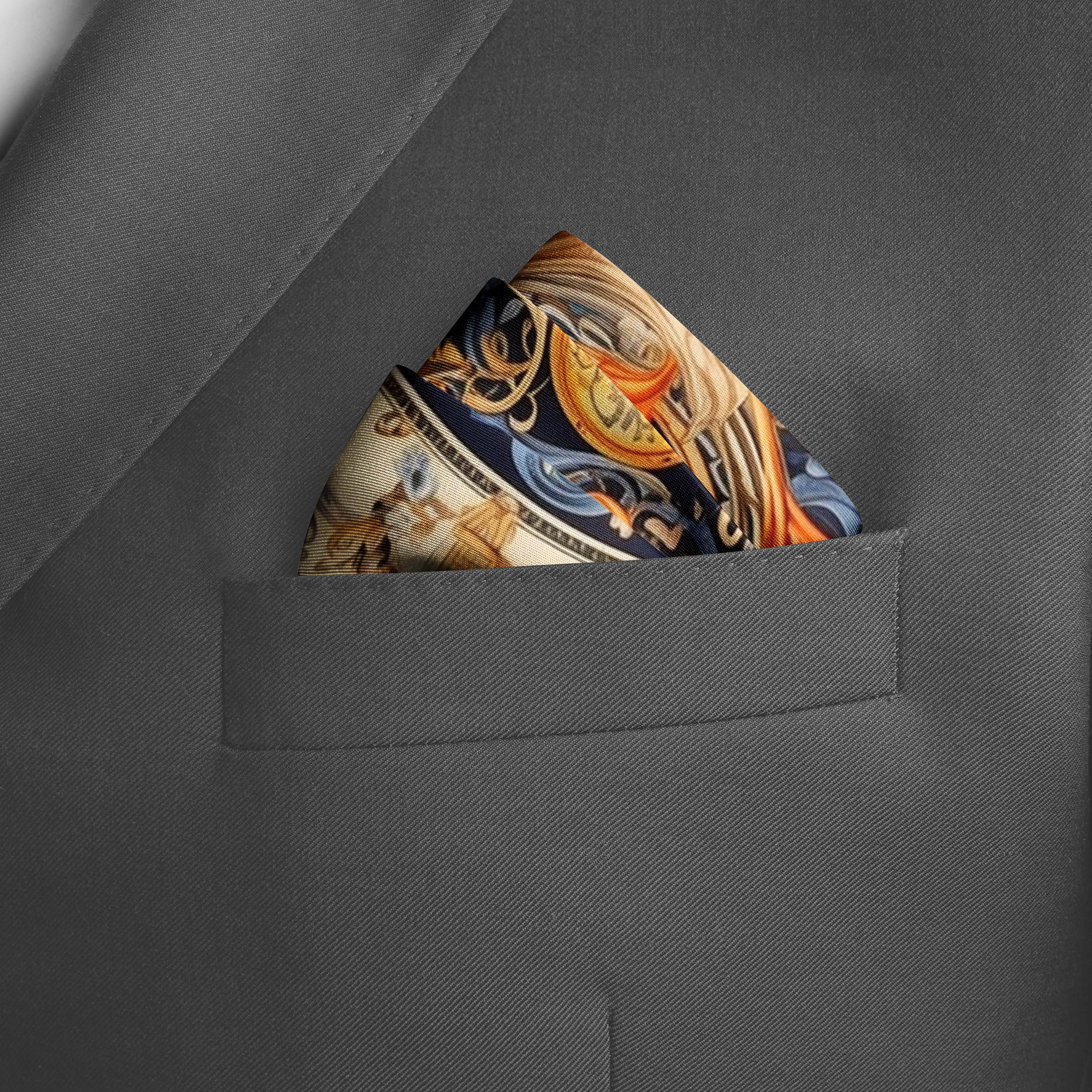 AUTHENTIC VINTAGE SILK POCKET SQUARE