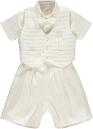 Baby Boy Ivory Set Suit - 3 Piece