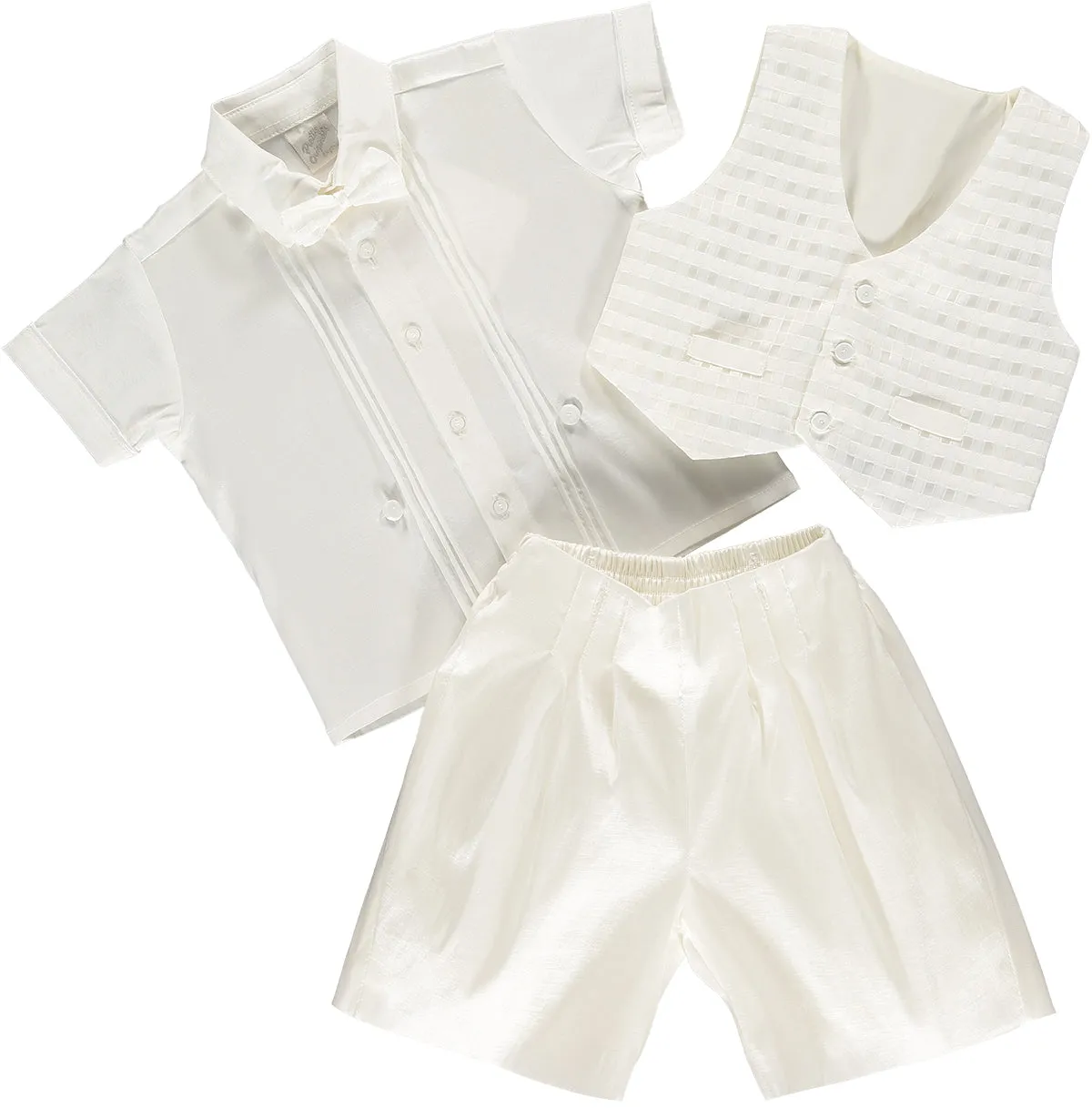 Baby Boy Ivory Set Suit - 3 Piece