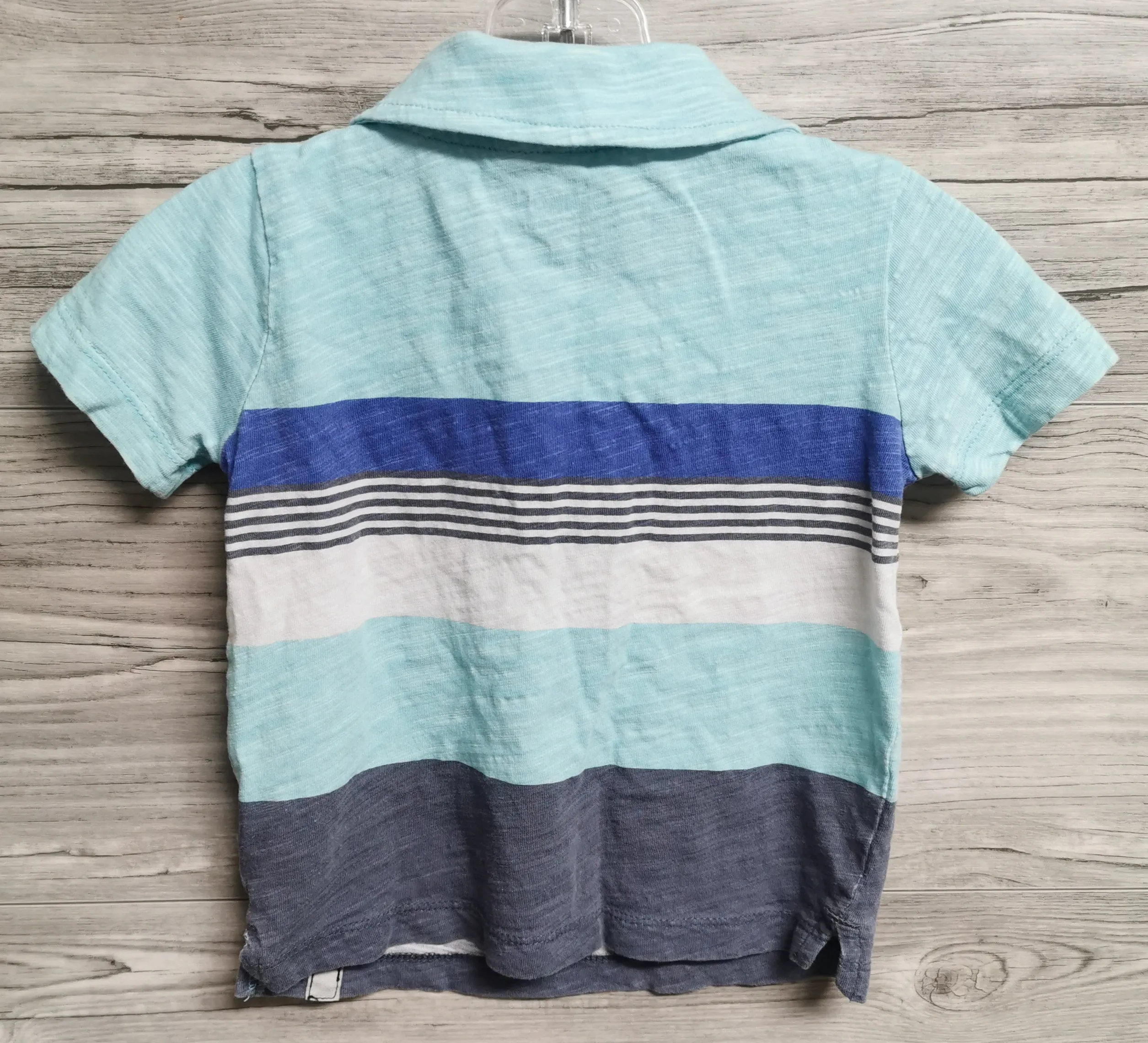 BABY BOY SIZE 12 MONTHS - OSHKOSH, 2 Pack Soft Polo T-shirts EUC B50