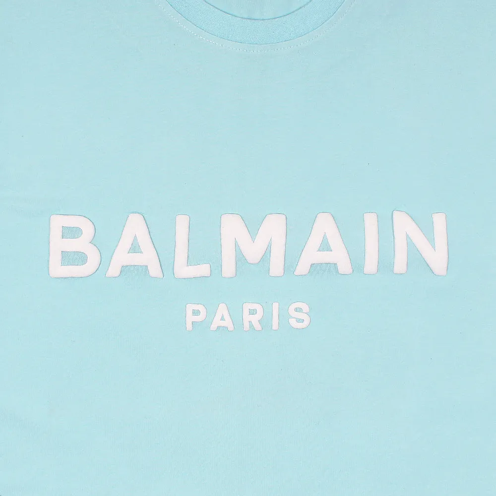 Balmain Sky Blue T-Shirt
