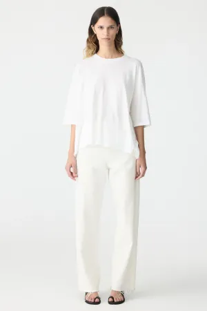 Bassike Slouch Side Step T.shirt - White