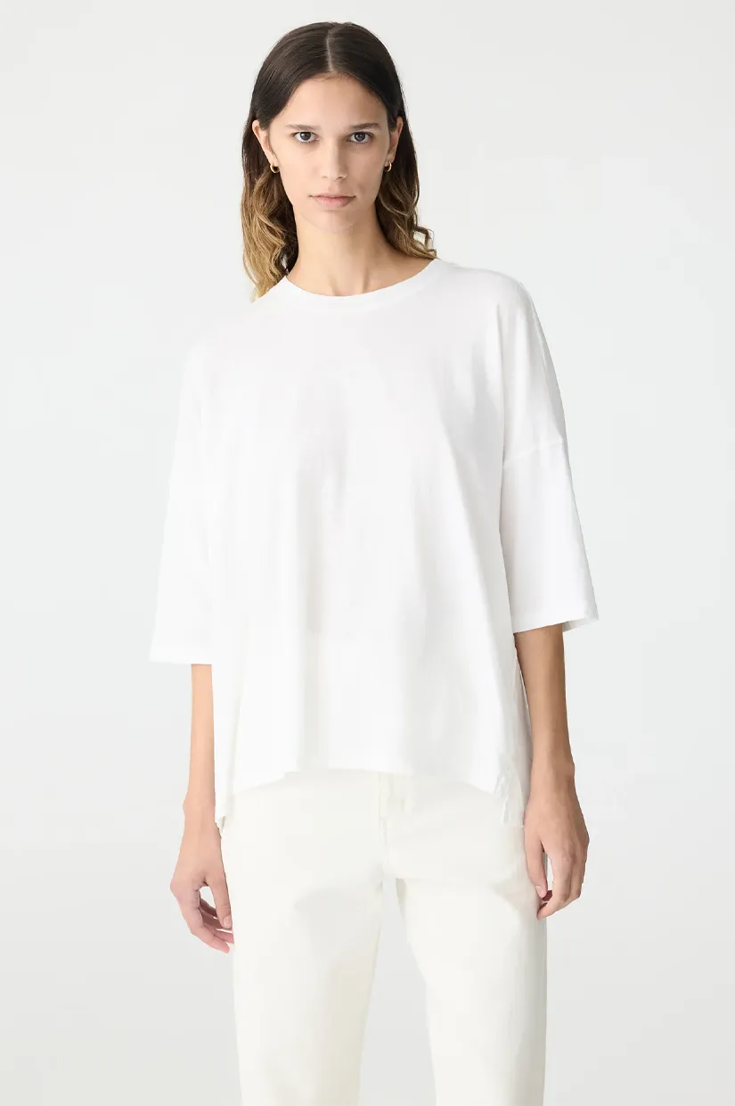 Bassike Slouch Side Step T.shirt - White