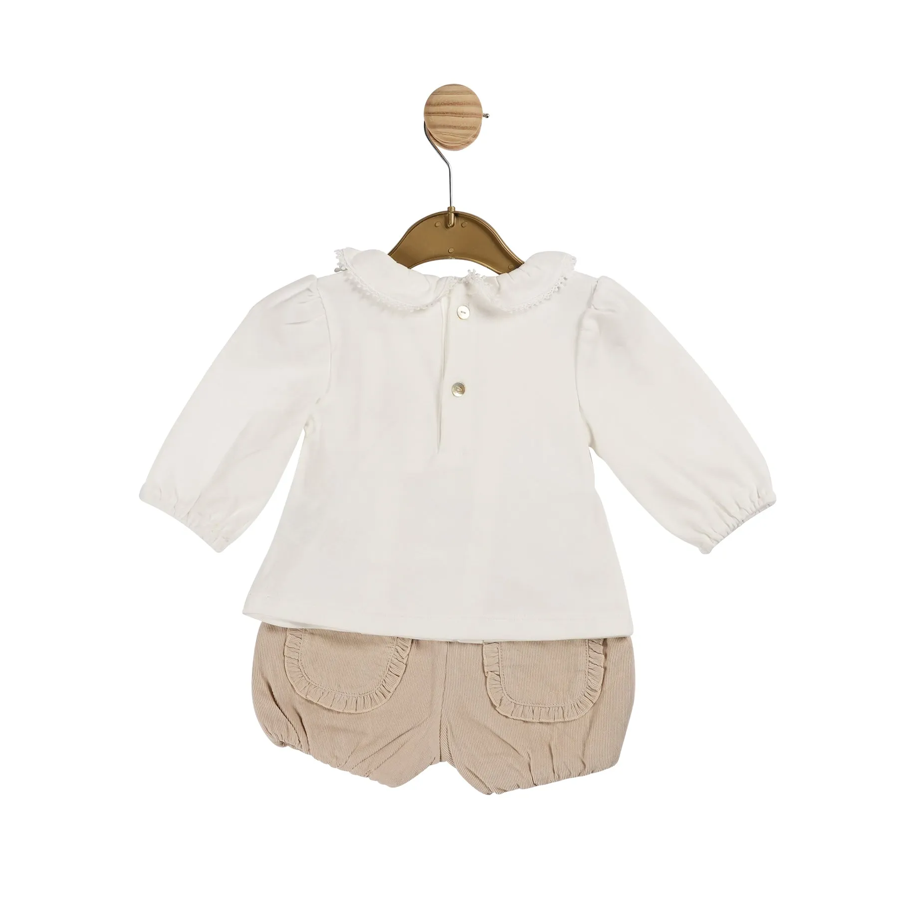 Beige Needlecord Top and Bloomers