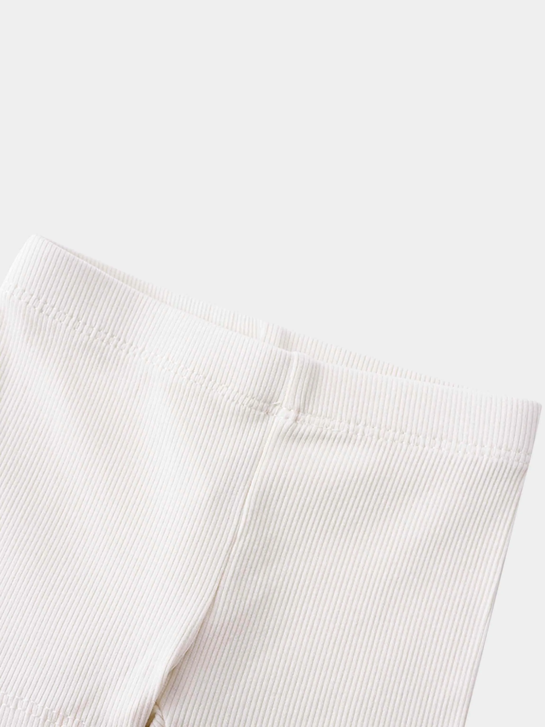 Biker Shorts Thin Ribbed- Off White