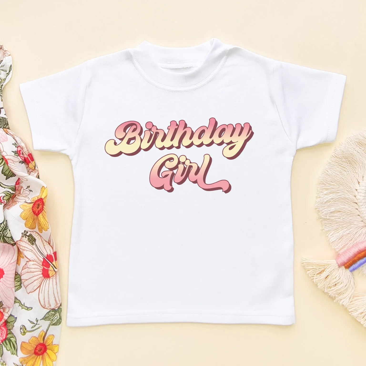 Birthday Girl Retro Style Toddler & Kids T Shirt