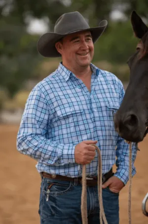 Black Colt Shirt Mens Apsley Half Button