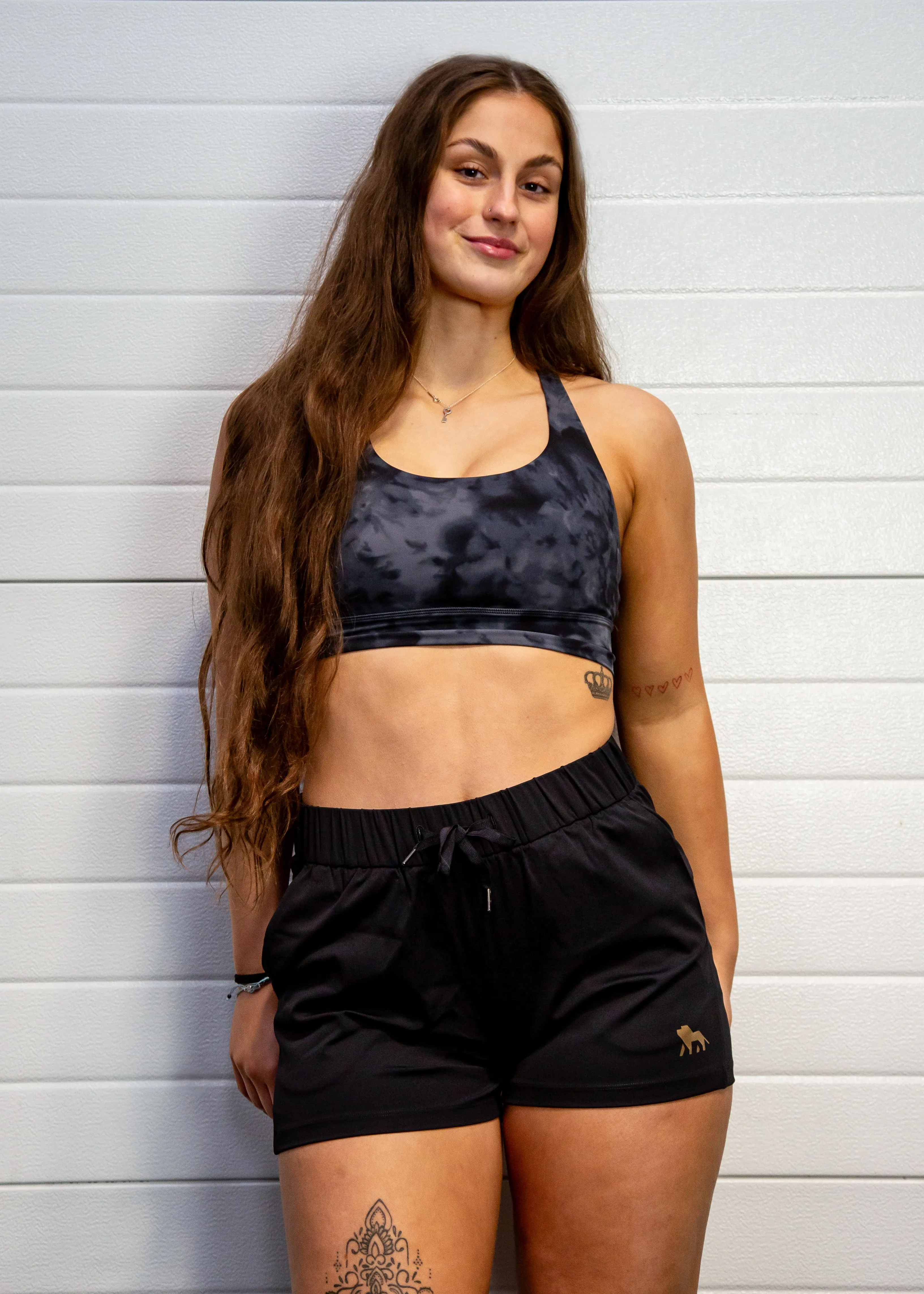 Black loose fit shorts