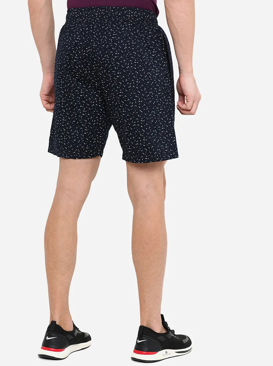 Black Printed Regular Fit Boxer Shorts | JadeBlue