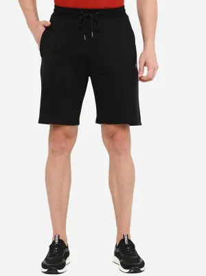 Black Solid Regular Fit Shorts | JadeBlue