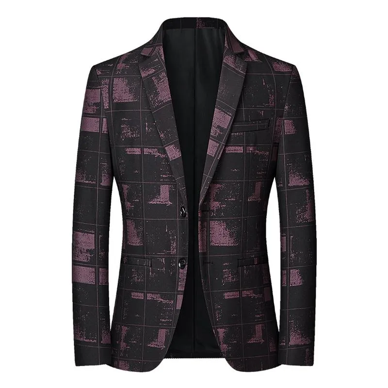 Blazer vintage décontracté à imprimé graphique