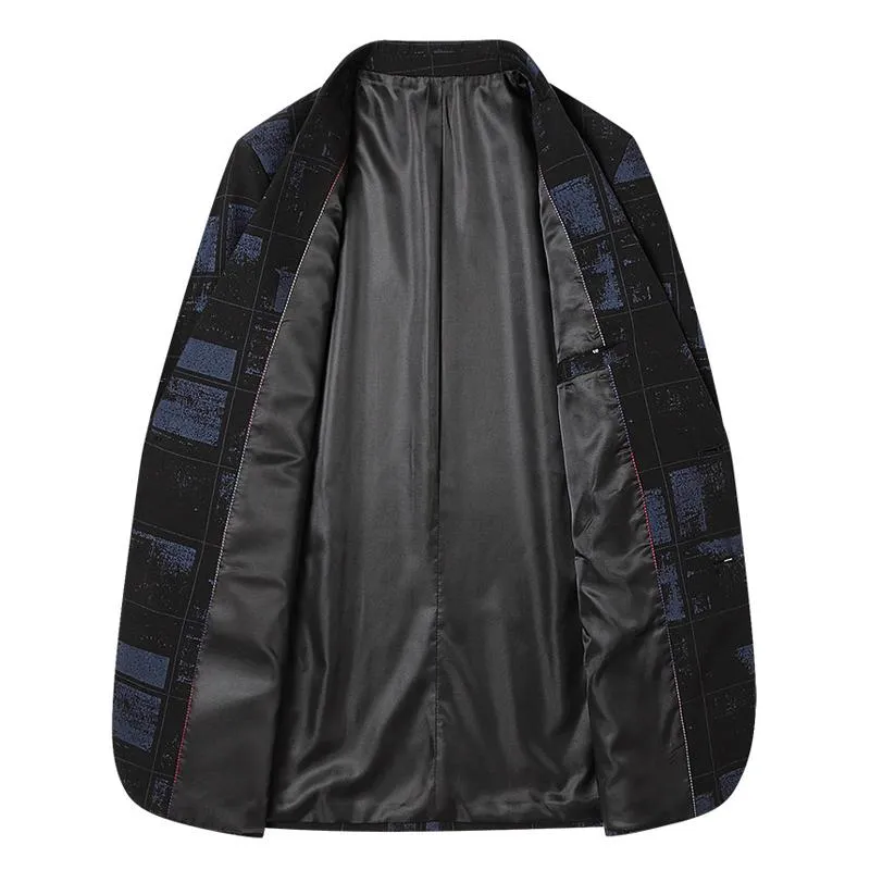 Blazer vintage décontracté à imprimé graphique