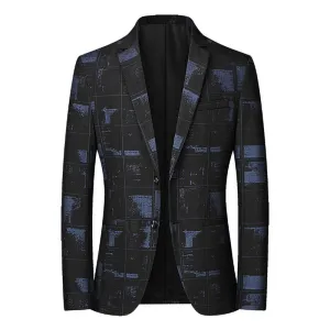 Blazer vintage décontracté à imprimé graphique