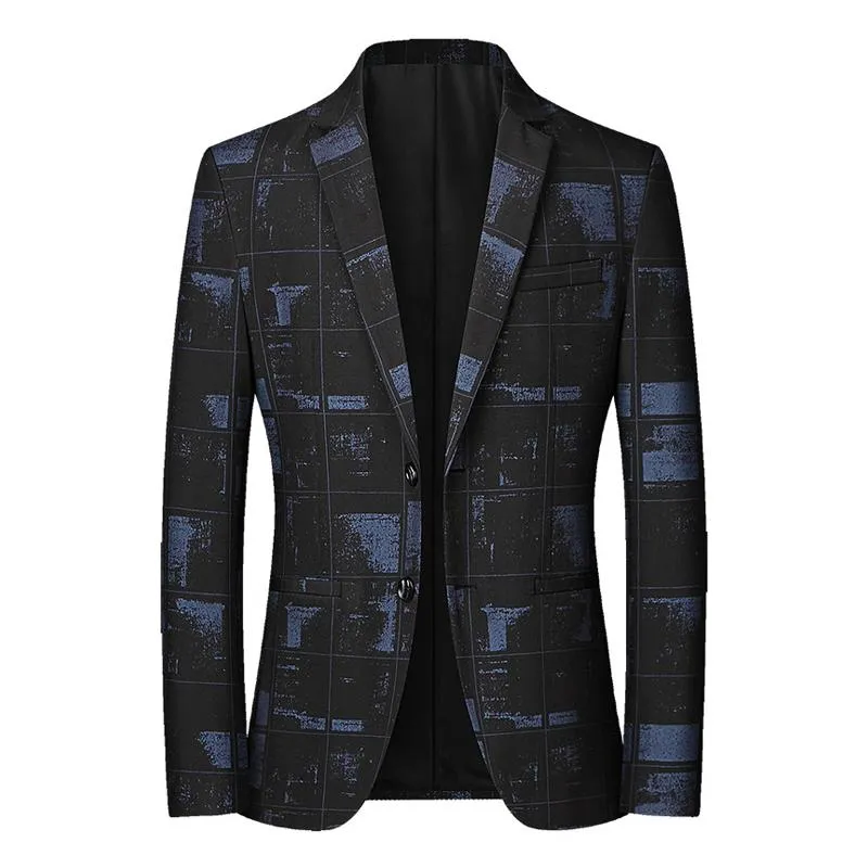 Blazer vintage décontracté à imprimé graphique