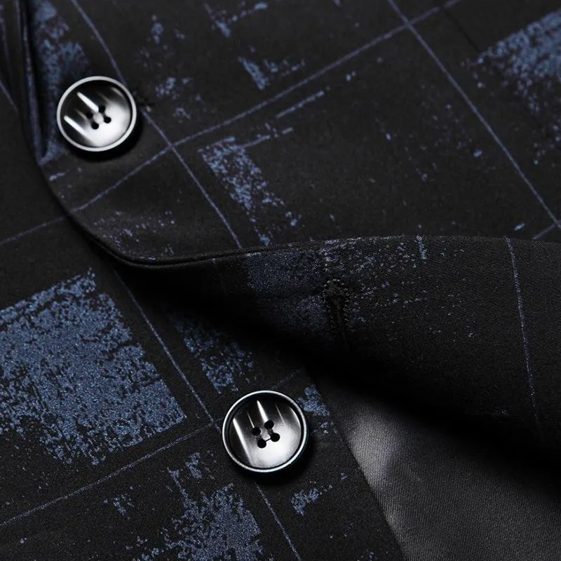 Blazer vintage décontracté à imprimé graphique