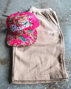 Blessed Adult Unisex Shorts & Pink Paisley Trucker Bundle