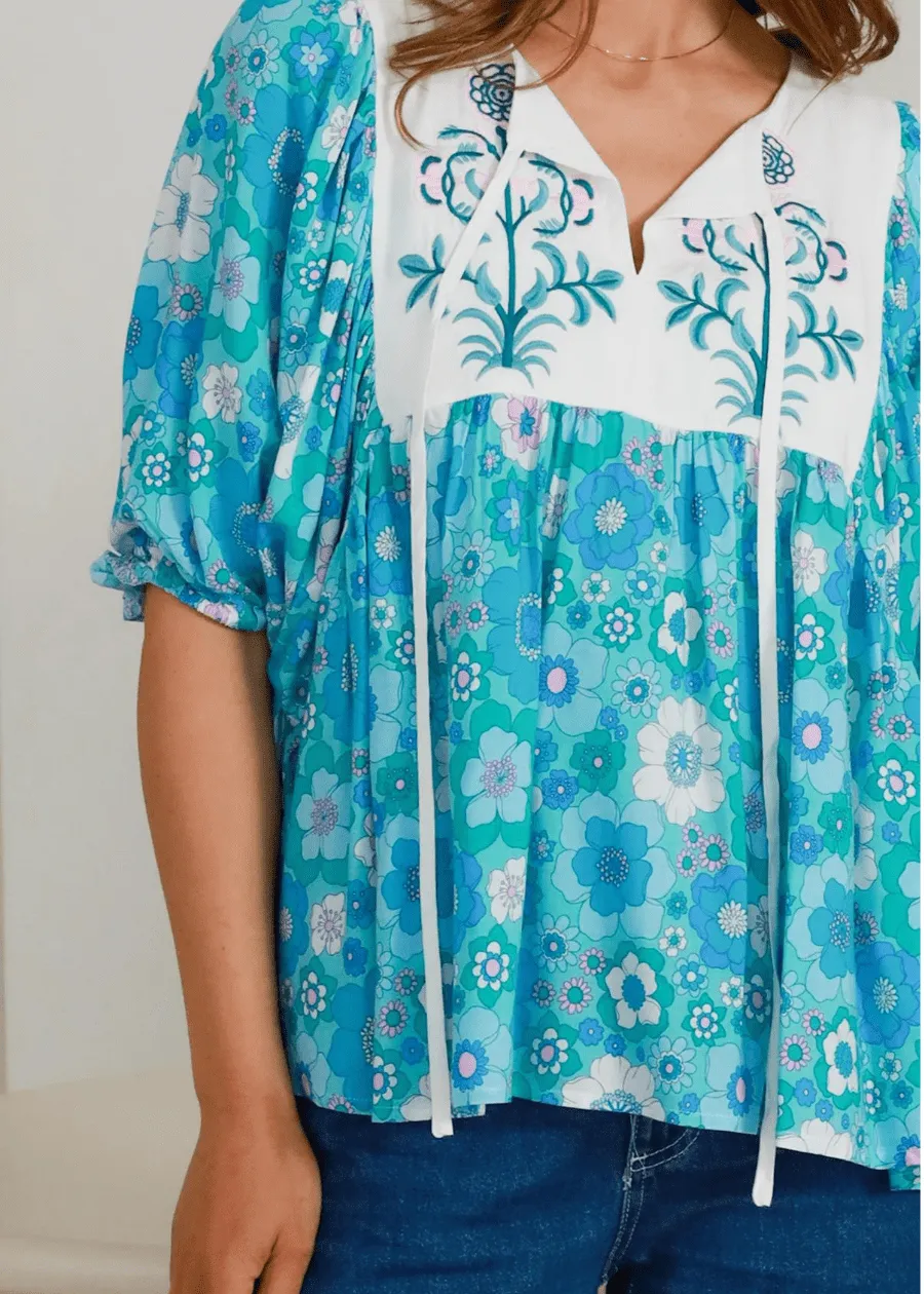 Blue Eloise Top