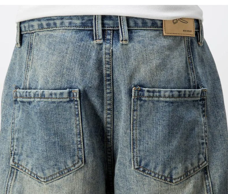 Blue Ripped Denim Shorts