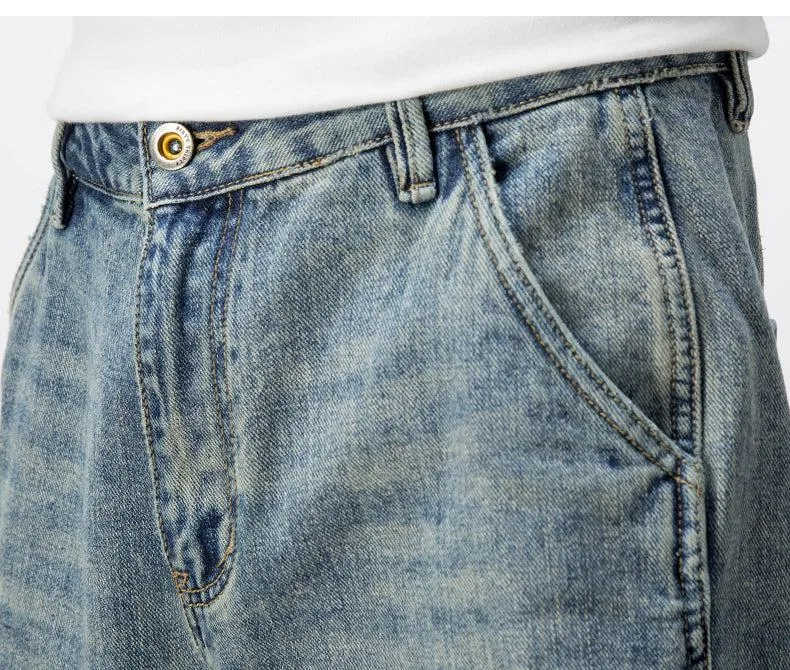 Blue Ripped Denim Shorts