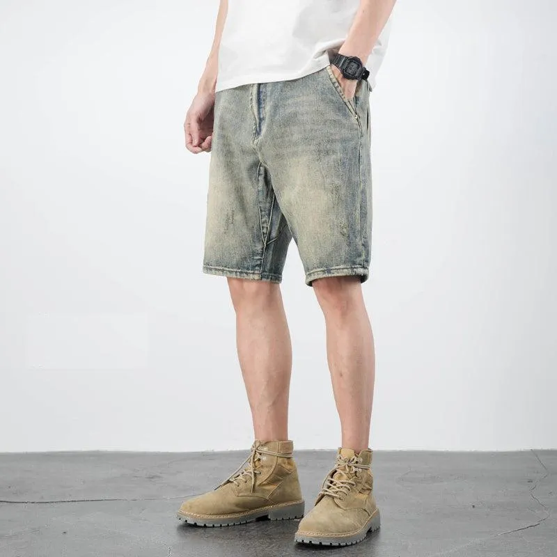 Blue Ripped Denim Shorts