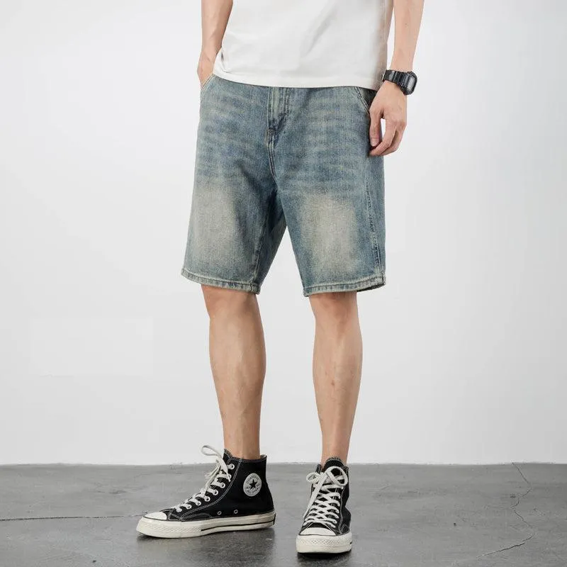 Blue Ripped Denim Shorts