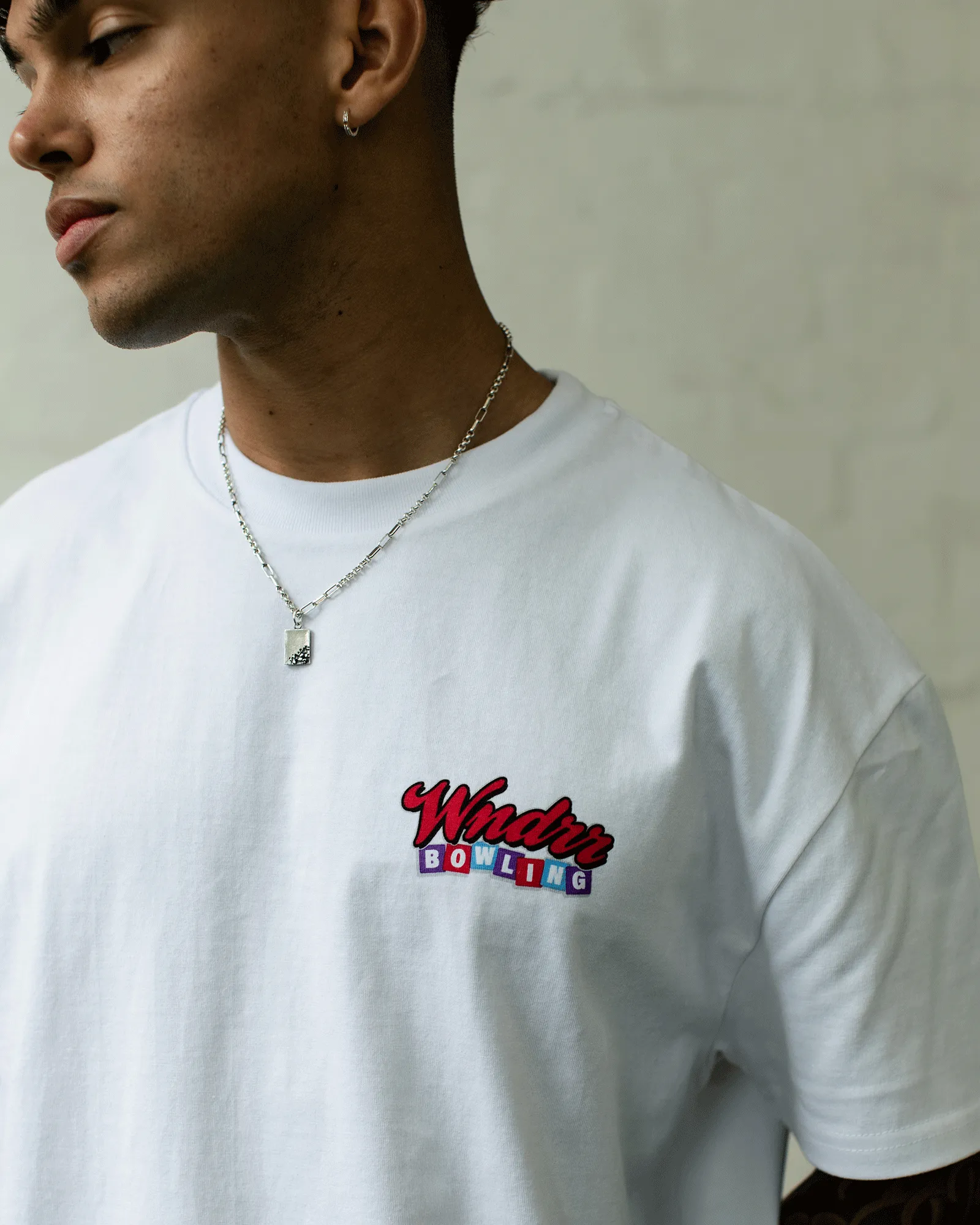 BOWLING BOX FIT TEE - WHITE