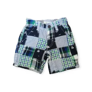 BOY SIZE 2 YEARS - GYMBOREE, Prep Fit, Patchwork Shorts EUC B43